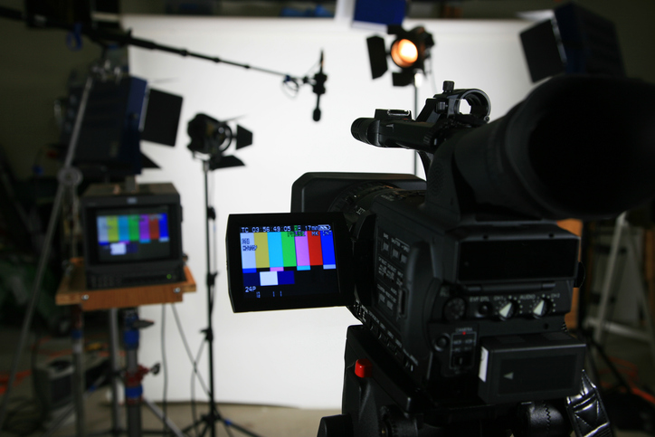tv cameras recording in a studio